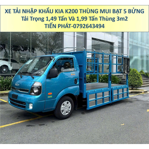 Xe Tải KIA K200 Thùng Mui Bạt 5 Bửng Tải Trọng 1 Tấn 1,4 Tấn và 2 Tấn Mới Nhất
