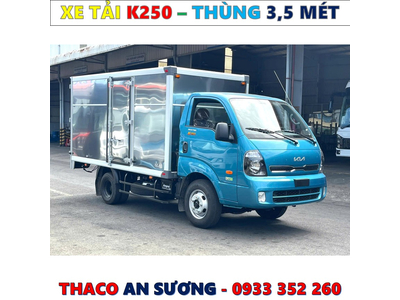 XE TẢI KIA K250 THÙNG KÍN TẢI TRỌNG 2,49 TẤN MỚI NHẤT