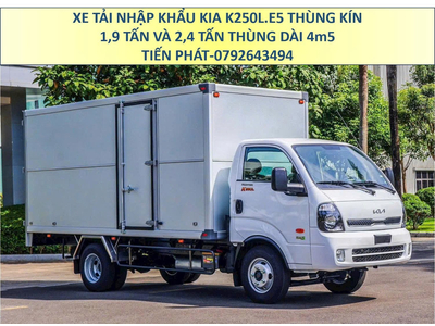 Xe tải KIA K250L Euro 5 Thùng Kín Tải Trọng 1,9 Tấn và 2,4 Tấn Thùng dài 4,5M Mới Nhất