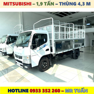 XE TẢI MITSUBISHI NHẬT BẢN 1,9 TẤN THÙNG MUI BẠT MỚI NHẤT