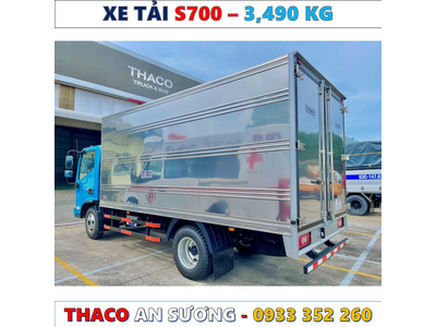 XE TẢI THACO OLLIN S700 THÙNG KÍN TẢI 3,49 TẤN MỚI NHẤT