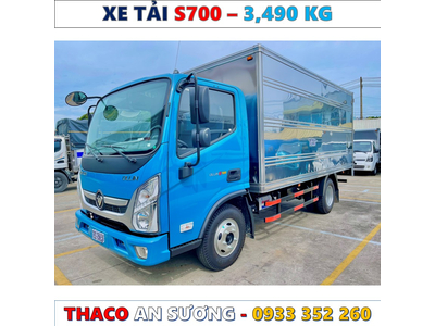 XE TẢI THACO OLLIN S700 THÙNG KÍN TẢI 3,49 TẤN MỚI NHẤT
