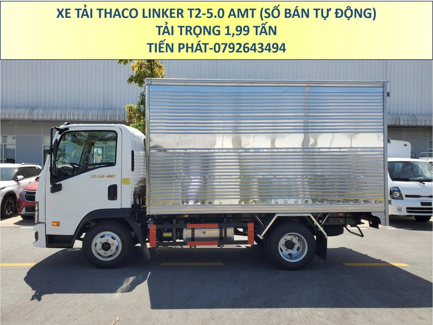 Xe Tải Số Bán Tự Động Thaco Linker T2-5.0 AMT Tải 1,9 Tấn Thùng Kín 3m6 Mới Nhất
