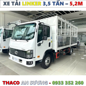 XE TẢI THACO LINKER 3,49 TẤN THÙNG BẠT 5,2 MÉT MỚI NHẤT
