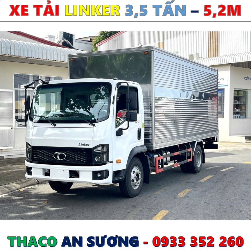 XE TẢI THACO LINKER 3,49 TẤN THÙNG KÍN 5,2 MÉT MỚI NHẤT