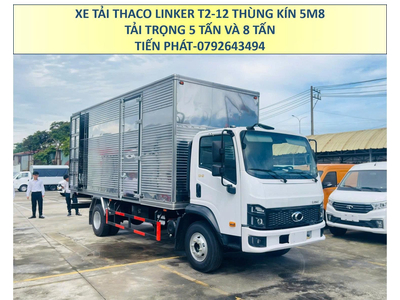 Xe Tải Thaco Linker T2-12 Thùng Kín 5m8 Tải Trọng 5 Tấn và 8 Tấn Phiên Bản Thùng Cao