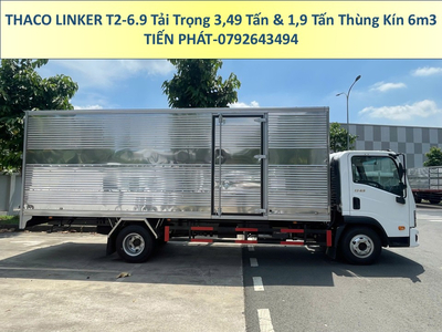 Xe Tải Thaco Linker T2-6.9 Thùng Kín dài 6m3 tải 1,9 Tấn và 2,5 Tấn và 3,5 Tấn Mới Nhất