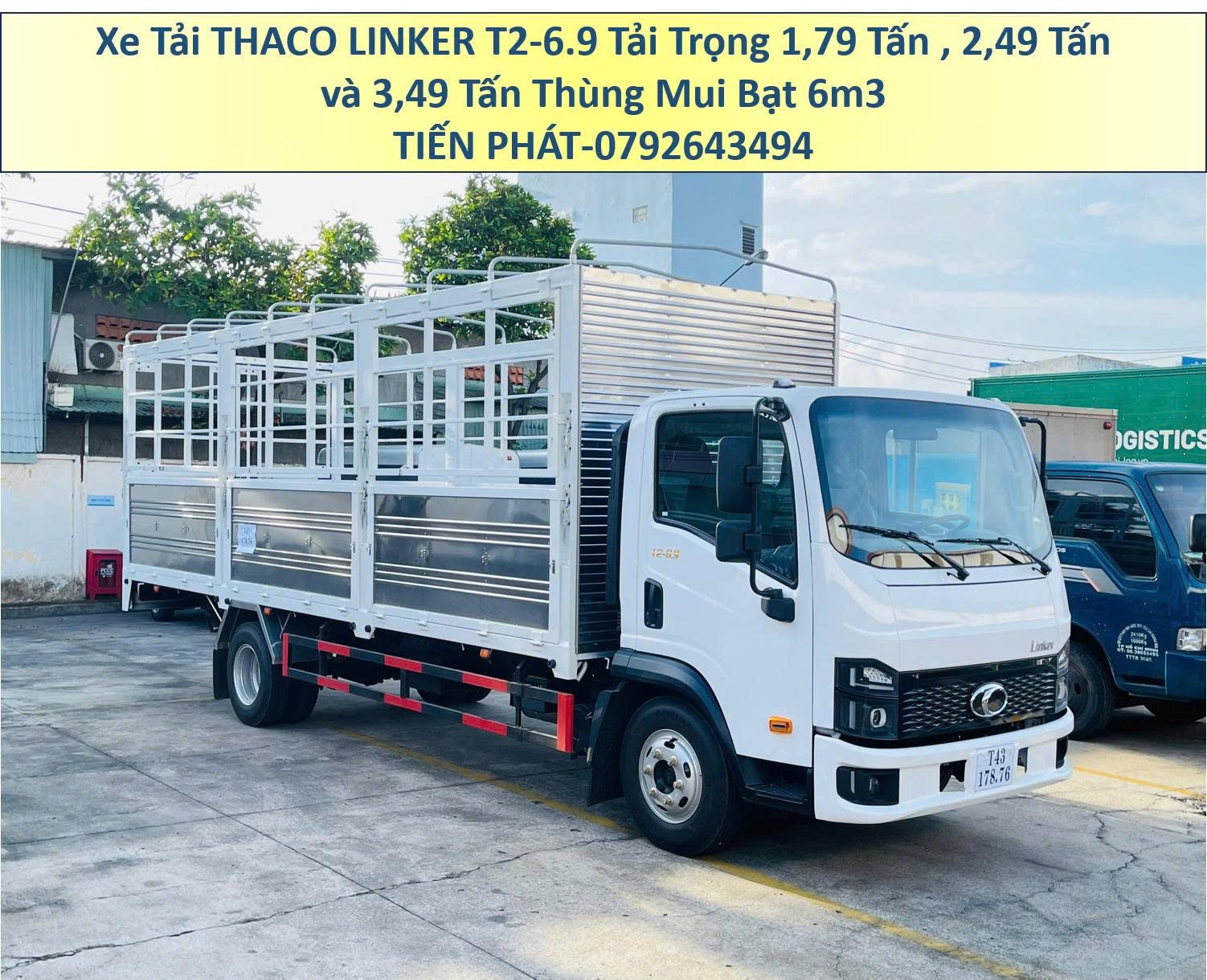 Xe Tải Thaco Linker T2-6.9 Thùng Kín dài 6m3 tải 1,9 Tấn ; 2,4 Tấn và 3,5 Tấn Mới Nhất