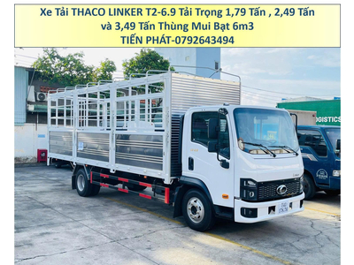 Xe Tải Thaco Linker T2-6.9 Thùng Mui Bạt Dài 6m3 tải 1,9 Tấn ; 2,4 Tấn và 3,5 Tấn Mới Nhất