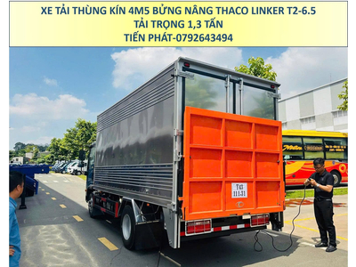 Xe Tải Thùng Kín 4m5 Bửng Nâng Thaco Linker T2-6.5 Tải Trọng 1,3 Tấn