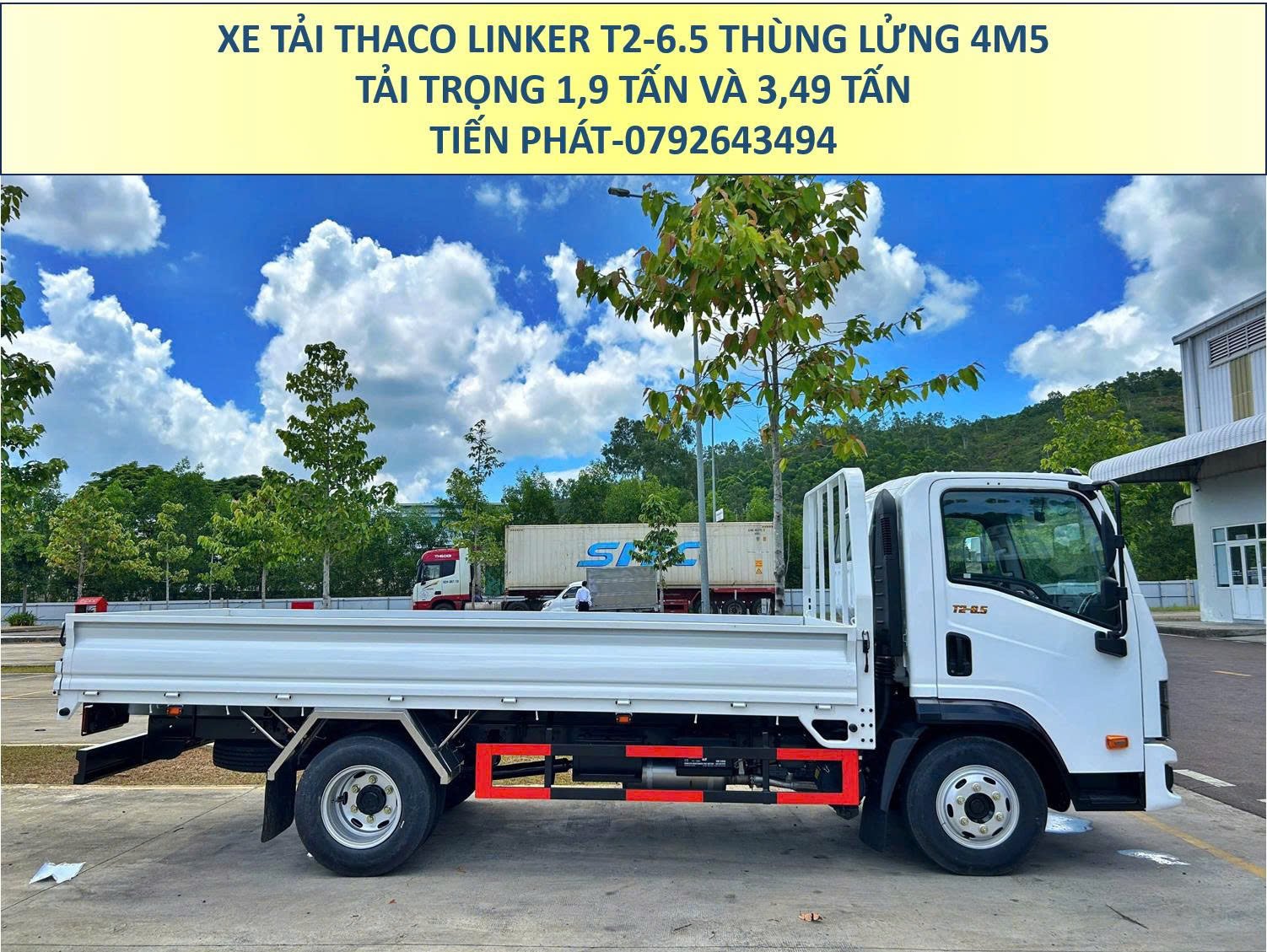 Xe Tải Thùng Lửng 4m5 Tải 2 Tấn Và 3,5 Tấn Thaco Linker T2-6.5 Mới Nhất