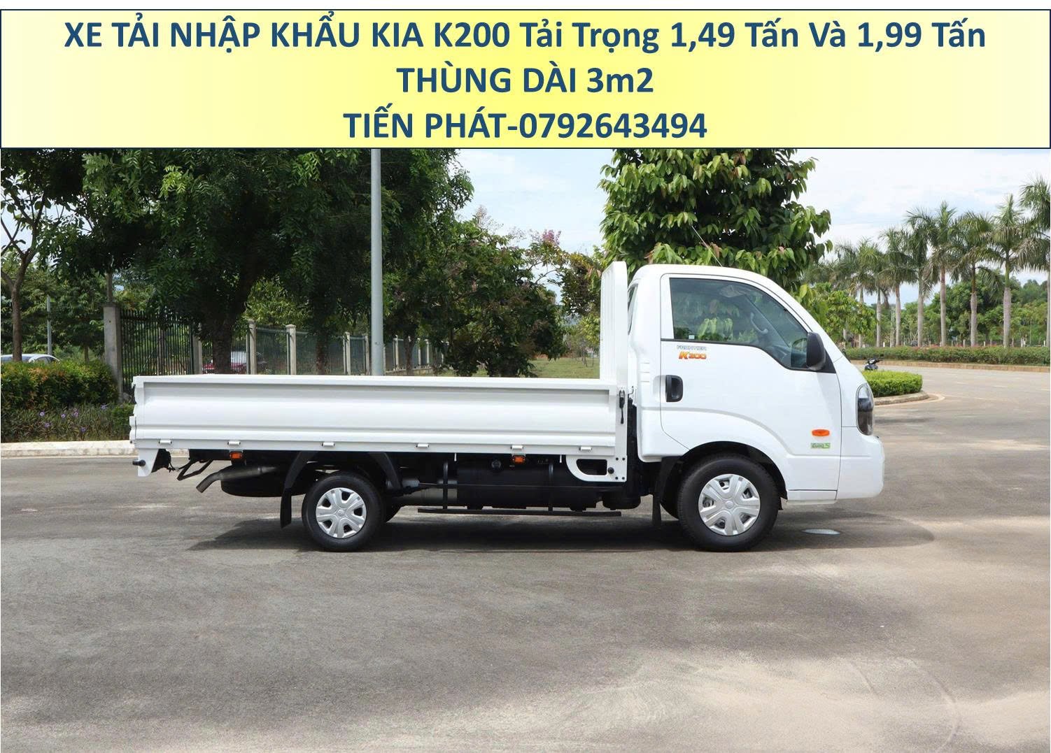 Xe Tải Thùng Lửng KIA K200 Nhập Khẩu Tải Trọng 1,5 Tấn và 2 Tấn Thùng Dài 3m2