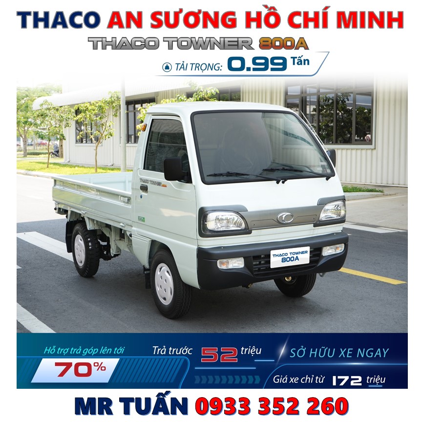 XE TẢI TOWNER 800A THÙNG LỬNG TẢI 990 KG MỚI NHẤT