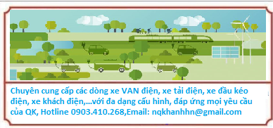 Xe tải van điện EC75 2 chỗ 945kg mới nhất 2026