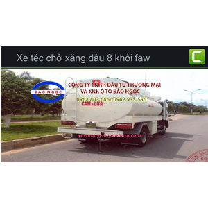 Xe téc chở xăng dầu 8 khối faw