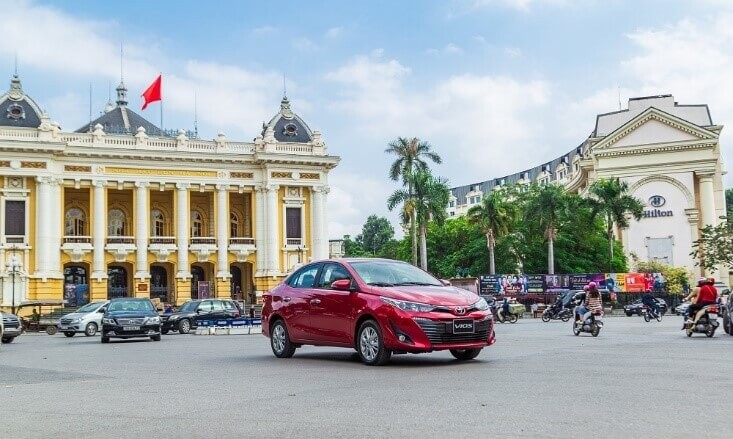 xe Toyota vios 2020 màu đỏ bản 1.5g