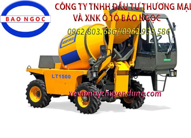 XE TRỘN BÊ TÔNG TỰ CẤP LIỆU 1,5 M3 (KHỐI)