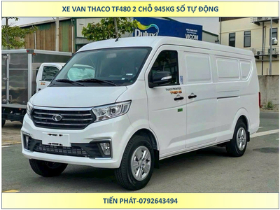 Xe Van Thaco TF480 2 chỗ Thùng 2m9 Tải 945 Kg Phiên Bản Số Tự Động (AT) Chạy 24/24
