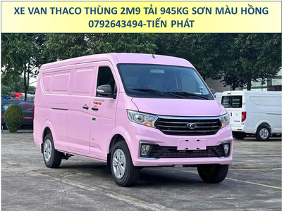 Xe Van Thaco Thùng 2m9 Tải 945Kg Sơn Màu Hồng Chạy 24/24 TP.HCM