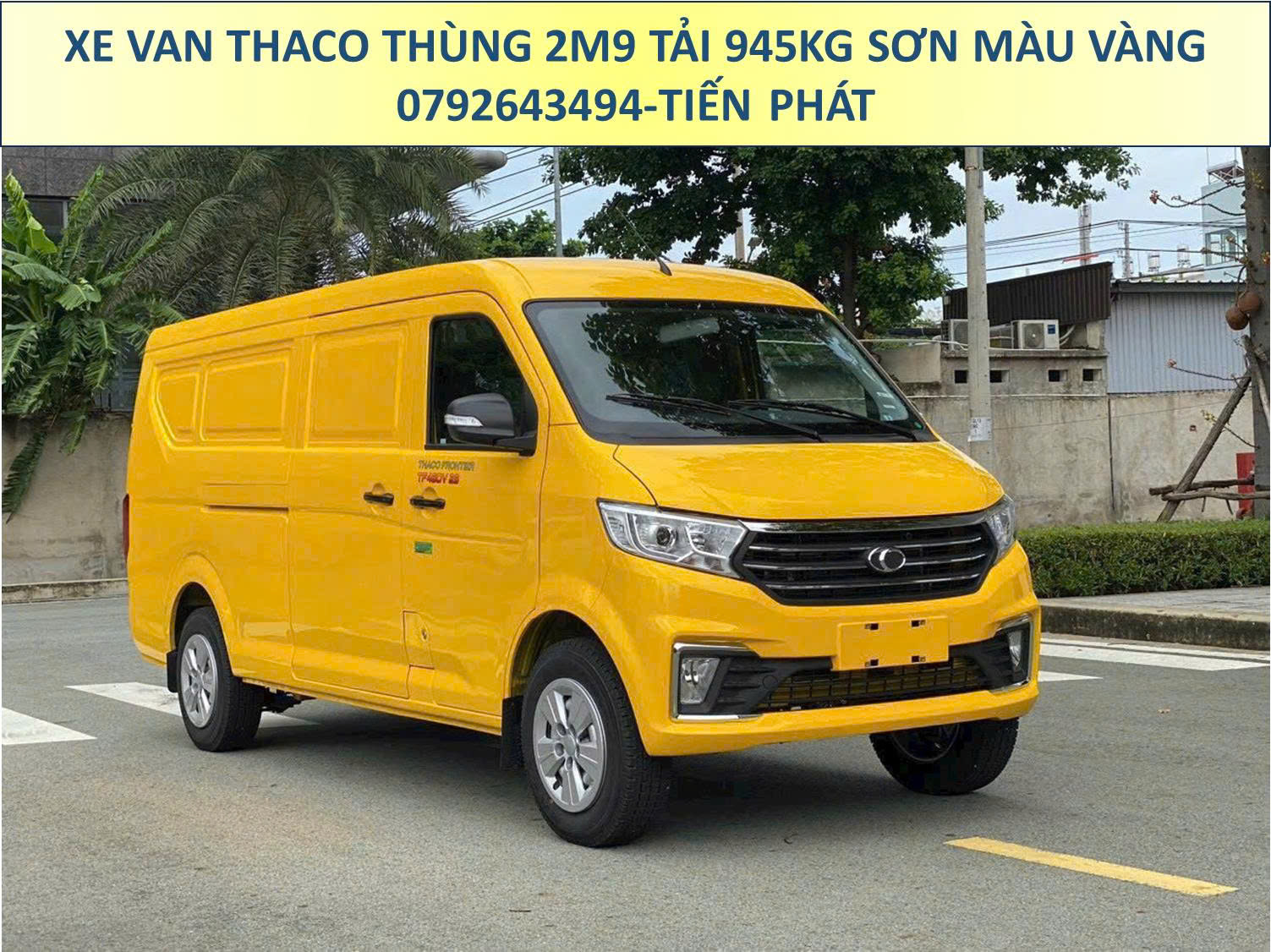 Xe Van Thaco Thùng 2m9 Tải 945Kg Sơn Màu Vàng Tiêu Chuẩn Chạy 24/24 TP.HCM