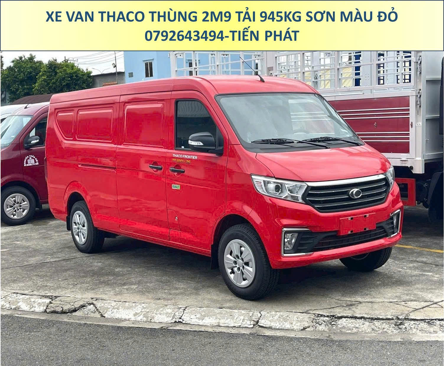 Xe Van Thùng 2m9 Tải 945Kg Sơn Màu Đỏ Chạy 24/24 TP.HCM