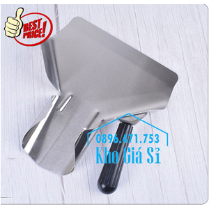 Xẻng inox xúc khoai tây chiên có tay cầm