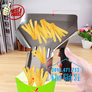 Xẻng inox xúc khoai tây chiên có tay cầm