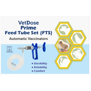 Xi lanh tự động, bơm tiêm tự động, xi lanh thú y tự động, Vetdose, The VetDose Prime Feed Tube Set 0.5ml (FTS), Xi lanh tự động Socorex gắn dây