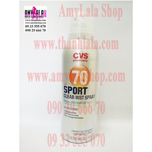 Xịt chống nắng làm sáng da CVS Sport Clear Mist Spray Sunscreen SPF70 142g - 0933555070 - 0902966670