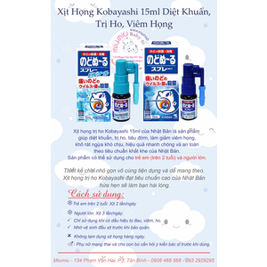 Thuốc xịt họng trị ho Kobayashi 15ml❄️🇯🇵
