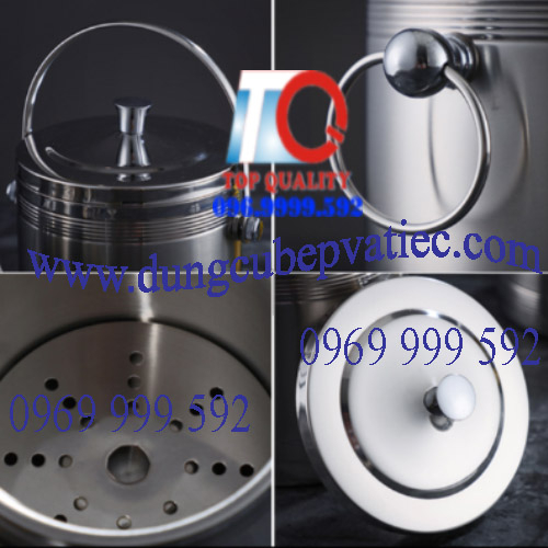 cont inox, xô đá inox, kích thước khay đá, hộp đá