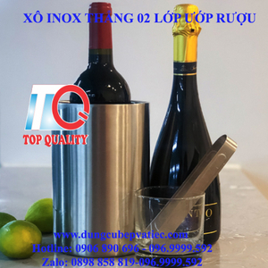 Xô inox thẳng 2 lớp ướp rượu