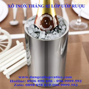 Xô inox thẳng 2 lớp ướp rượu