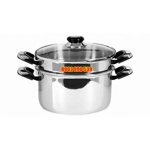 Bộ xửng inox 3 đáy 24cm Happycook