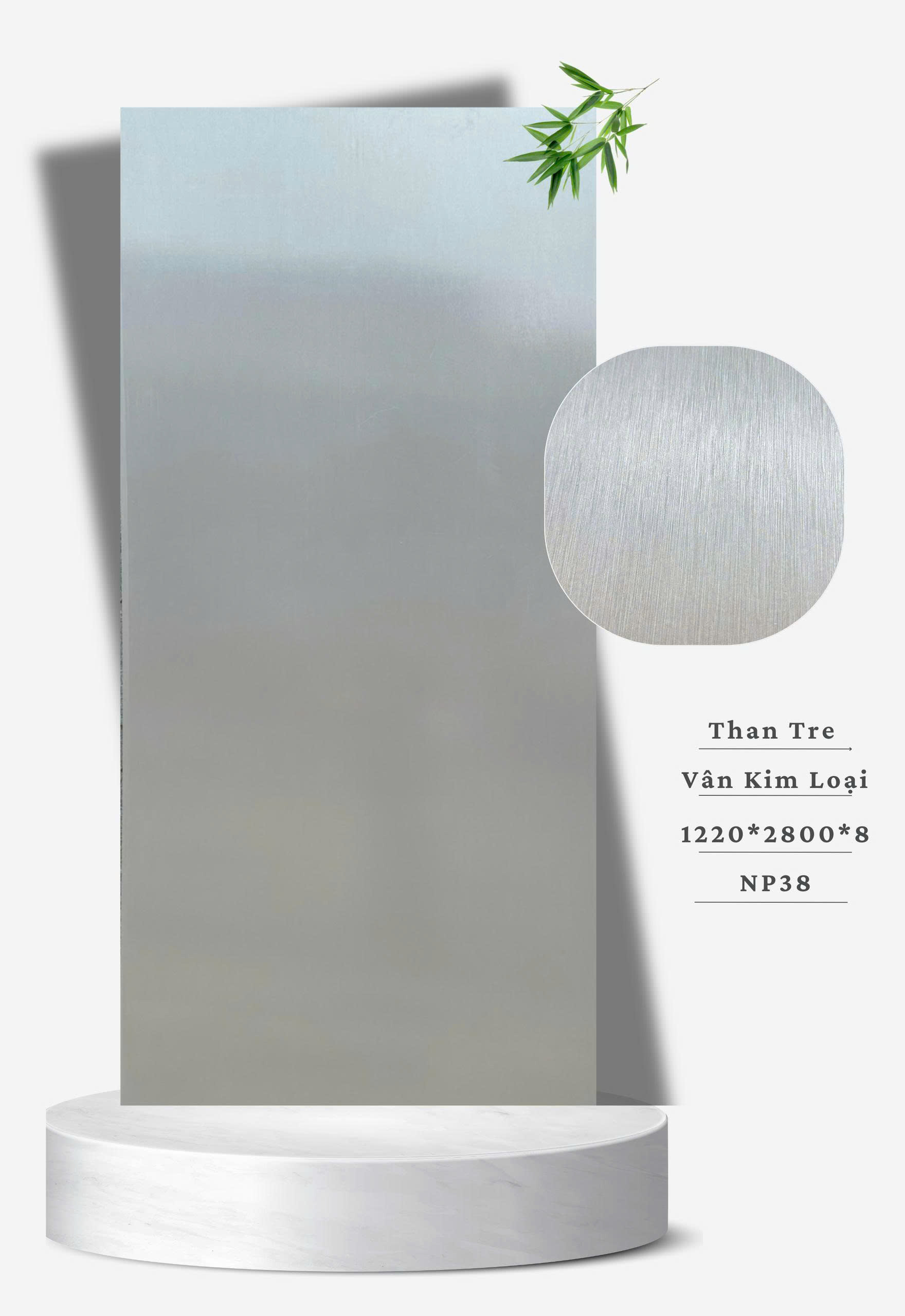 Tấm ốp sợi than tre XƯỚC KIM LOẠI 8MM BÌNH DÂN TẠI HCM