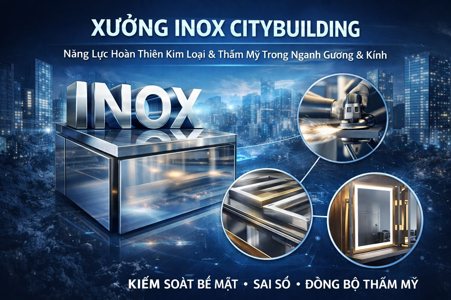 📍 XƯỞNG INOX CITYBUILDING – NĂNG LỰC HOÀN THIỆN KIM LOẠI & THẨM MỸ