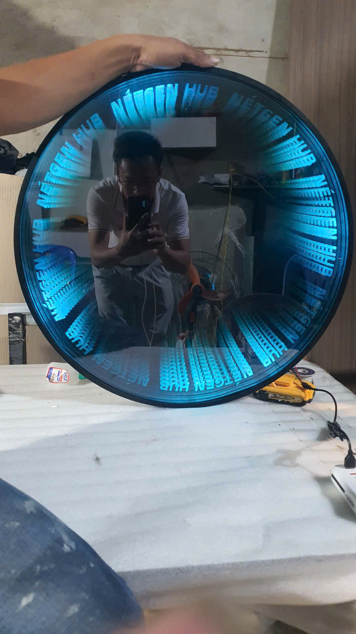 💎 XƯỞNG SẢN XUẤT LOGO GƯƠNG VÔ CỰC TRÒN THEO YÊU CẦU HÀ NỘI TPHCM | CITYBUILDING 2025