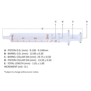 xy lanh 3ml, Bơm tiêm thủy tinh 3ml