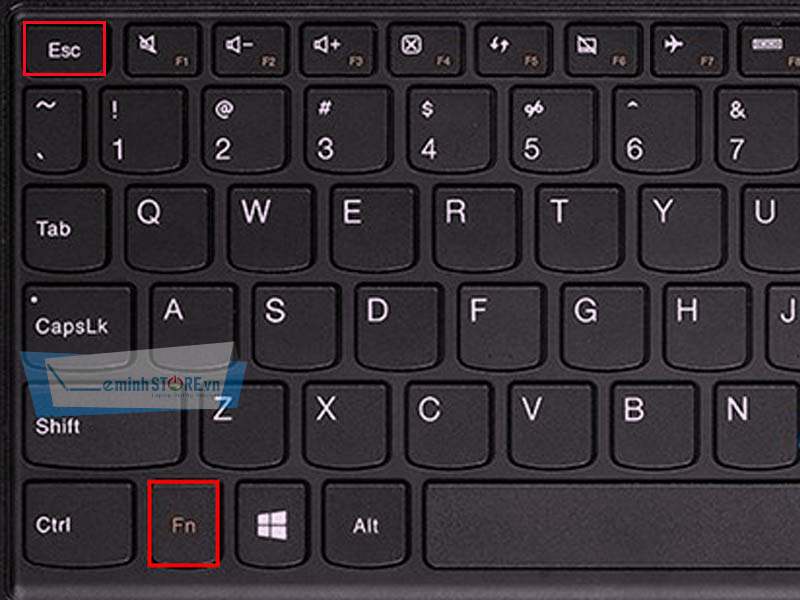 Bật phím Fn ngay trên bàn phím