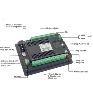 Màn hình YKHMI 7inch kết hợp PLC Delta ES 40MR 12MT ES D