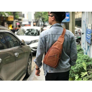 Túi Đeo Chéo Unisex Phong Cách Hàn Quốc CNT MQ05 Nâu