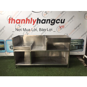 BÀN SƠ CHẾ INOX 304 NHÀ HÀNG SP 07
