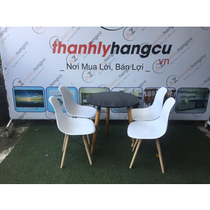 THANH LÝ BÀN GHẾ CAFE TRẮNG ĐEN