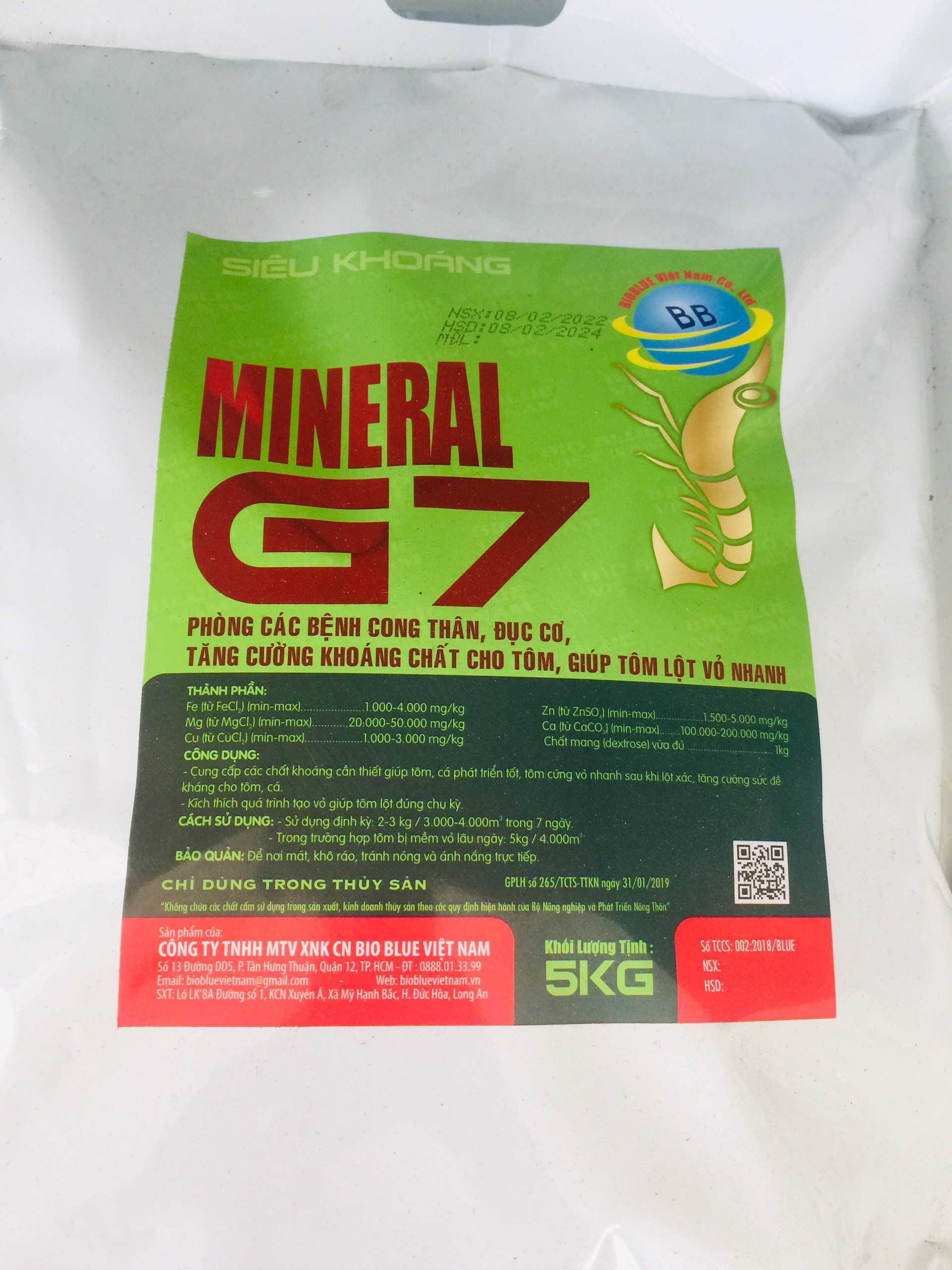 MINERAL G7 TÚI 5KG