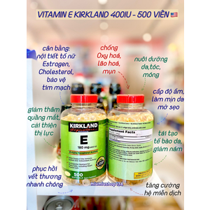 VITAMIN E KIRKLAND 400IU 500 viên 🇺🇸