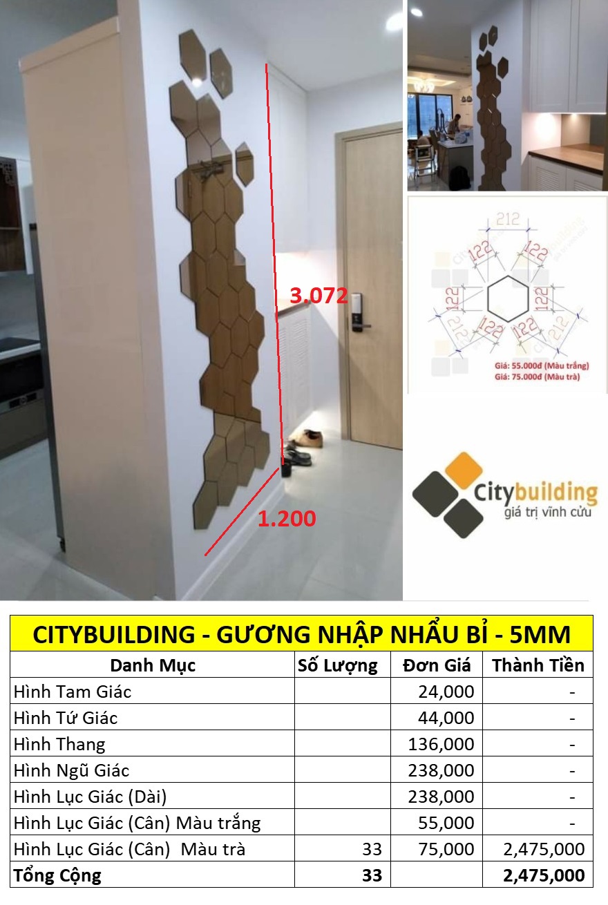 Miếng Gương Dán Tường