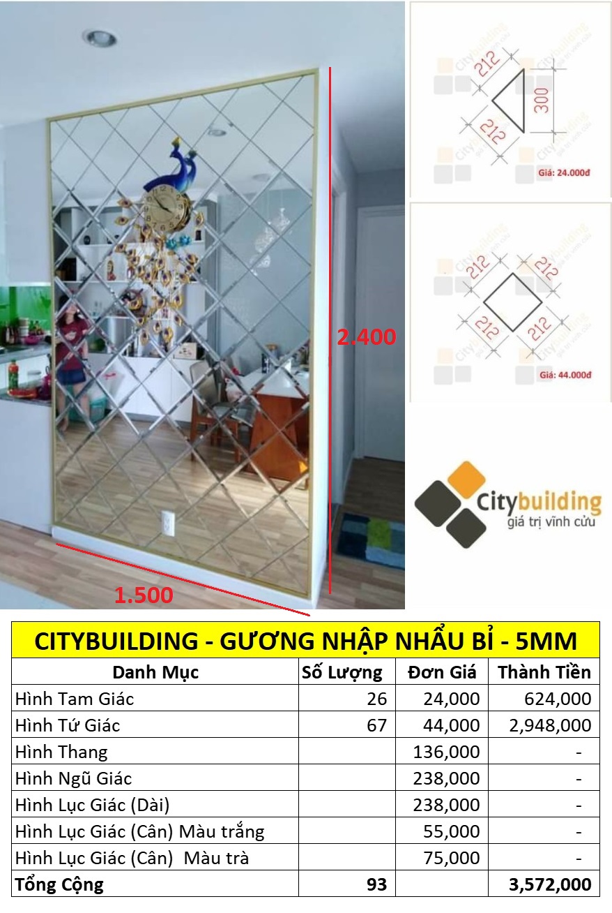 Miếng Gương Dán Tường