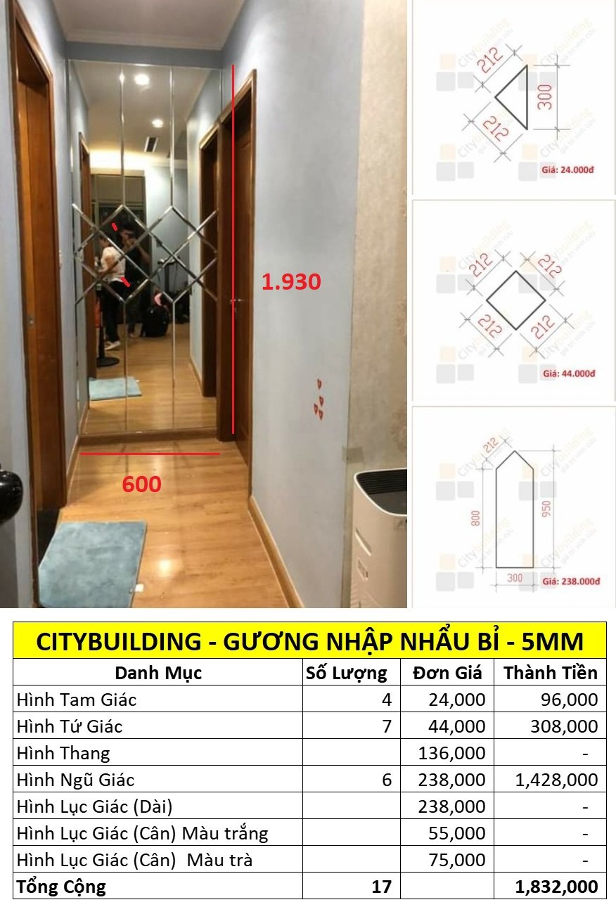 Miếng Gương Dán Tường