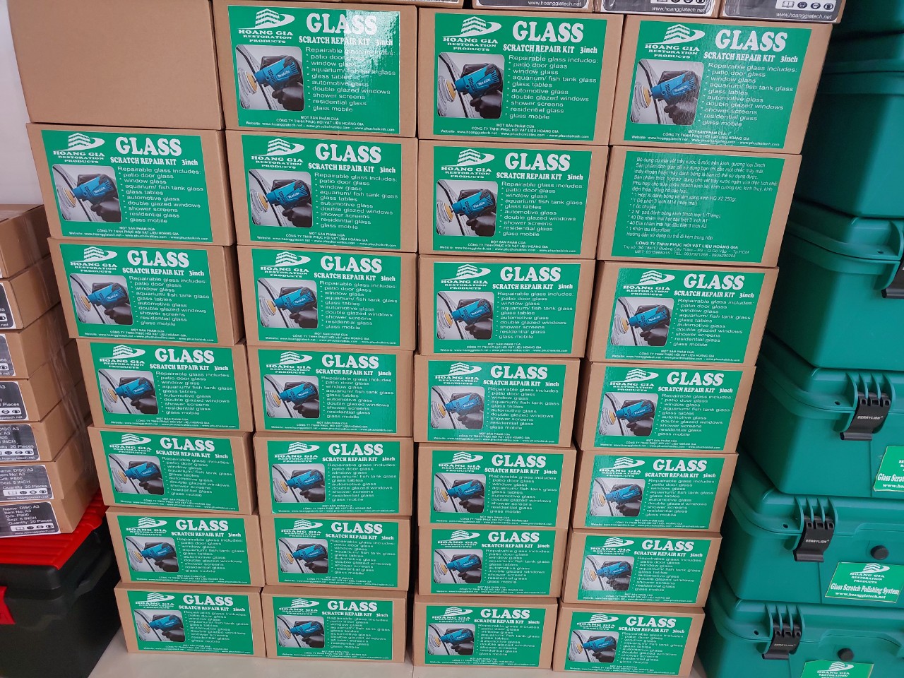 BỘ dụng cụ mài vết trầy xước nhỏ trên kính, gương loại 3inch M6 M14