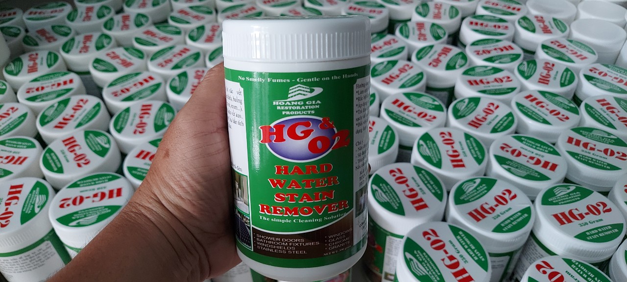 Bột Tẩy mốc cặn phèn canxi trên buồng tắm kính -HG-02 Hard-Water-Stain-Remover SHOWER